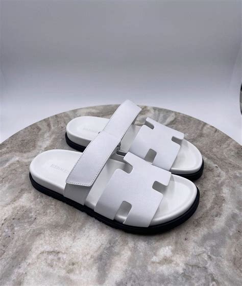 hermès chypre sandals white